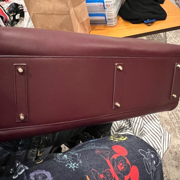 Anya Hindmarch Smiley Burgundy Leather Tote - Picture 6 of 6